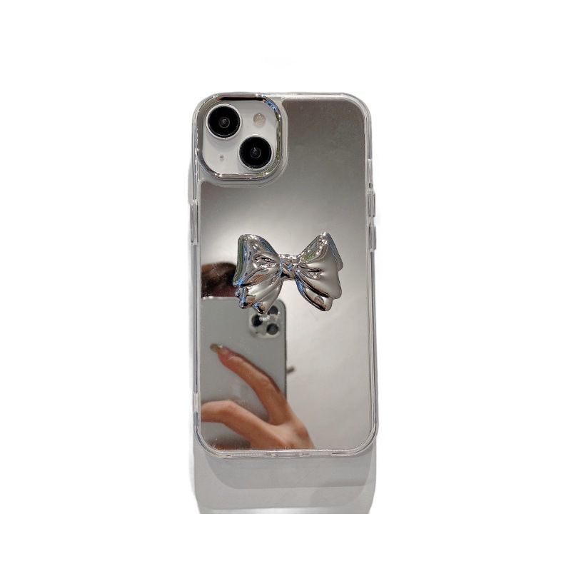 Espejo para Apple 16PRO funda para teléfono con lazo plateado iphone15/12 pulsera funda protectora dura anti-caída image 6