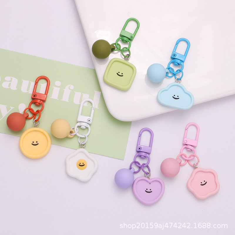 DIY Artificial Flowers, Heart-Shaped Smiley Face Resin Plate, Car Keychain Pendant, Colorful Candy Ball Accessories, Bag Decoration