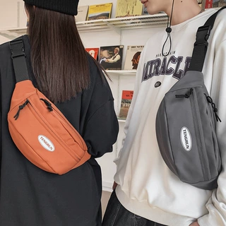 手机腰包潮牌男士胸包日系简约轻便单肩小背包女休闲运动斜挎包男
