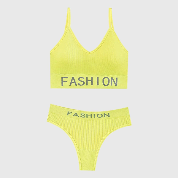 【3200 strapless + thong】Fluorescent green