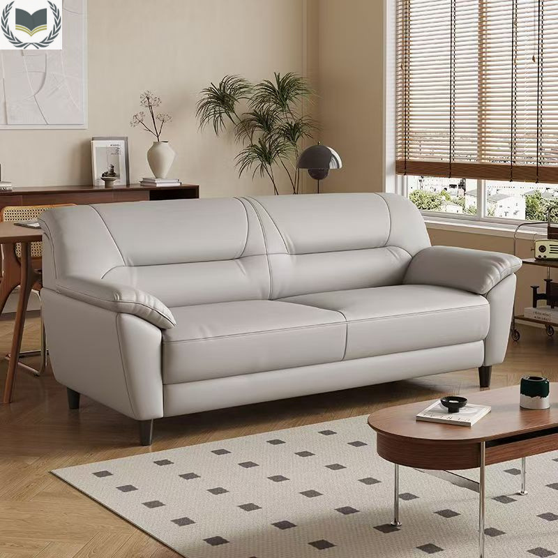 Modern Minimalist Nordic Leather Sofa Double Small Apartment Sofa Living Room Leather Sofa Combination Sofa Modern Minimalist