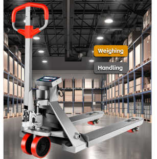 New Electronic Weighing Forklift Truck Hand Push Hydraulic Lift Forklift Storage Logistics Floor Scale Electronic Scale Forklift