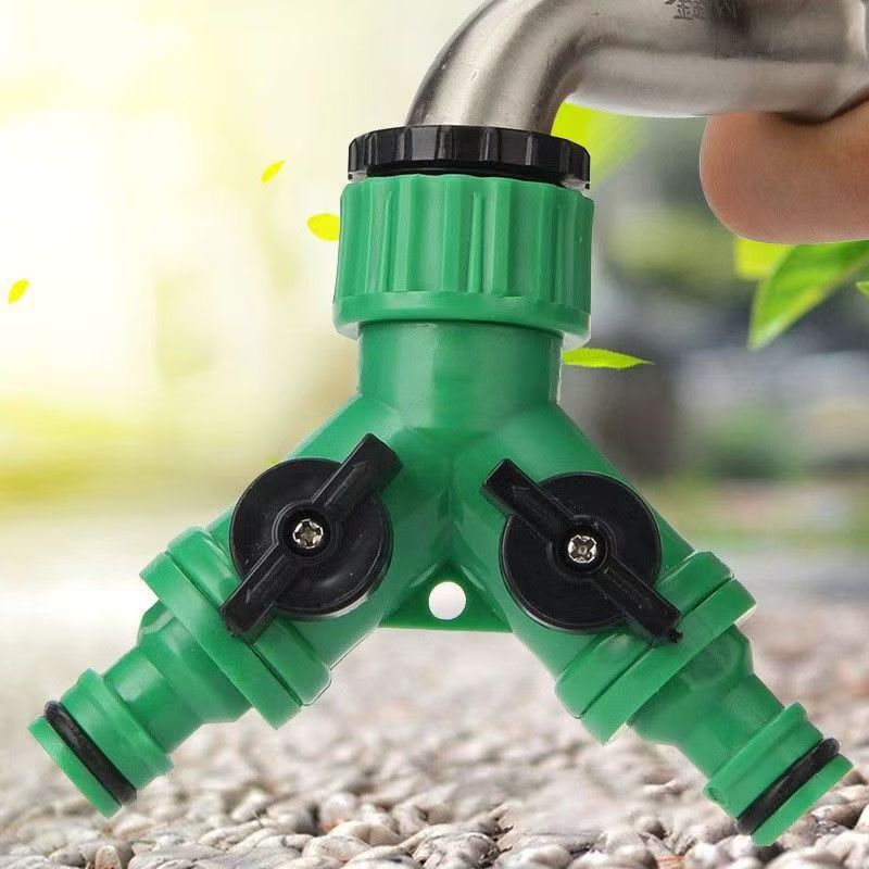 水龙头1分2分流器园林奶嘴三通接头开关阀4/6分Y型万能转接头塑料|undefined