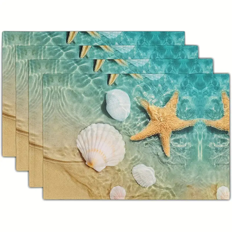 Transfronterizos lino almohadilla de mesa Aliexpress TEMU Amazon almohadilla de mesa cuadrada búfalo rojo almohadilla de Navidad Día de la Independencia