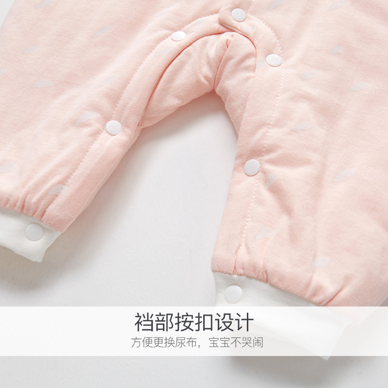 Ropa de bebé recién nacido Primavera, Otoño e Invierno salida Año Nuevo estilo occidental ropa de primavera traje de algodón fino acolchado de los hombres bebé niña mono