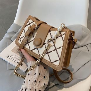 Korean Style Rhombic Chain Bag Women's Bag New 2023 Fashionable Messenger Bag Women's Autumn and Winter All-match Stylish Shoulder Bag