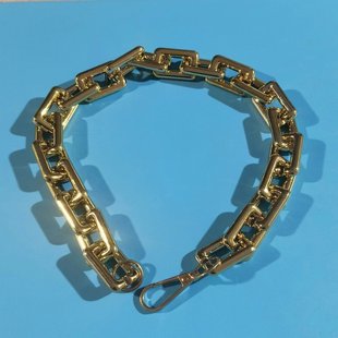 Silver ladies ccb single buckle square chain gold thick necklace wholesale