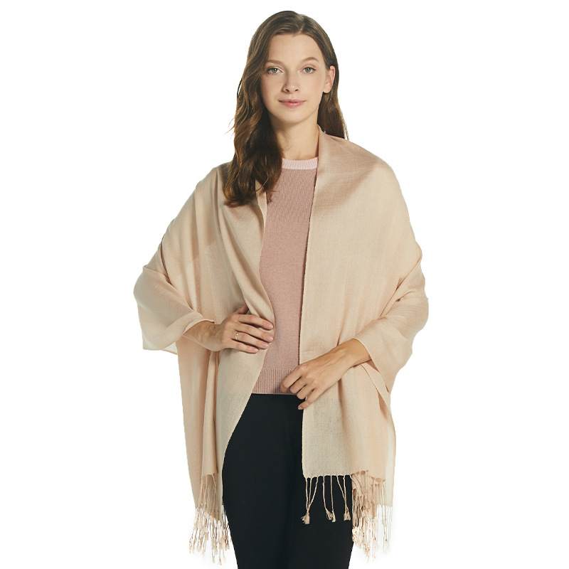 Chal de aire acondicionado de lana Decaijia para mujer, calidez de primavera y verano, bufanda de gama alta de color sólido de todo fósforo, bufanda de aire acondicionado de oficina