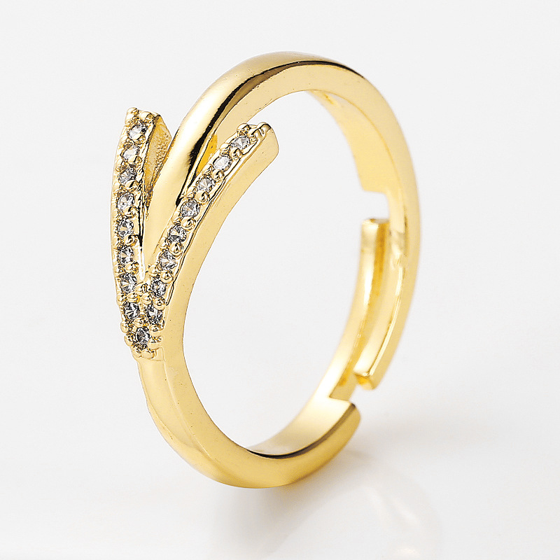 wholesale jewelry 26 English alphabet copper ring Nihaojewelrypicture13