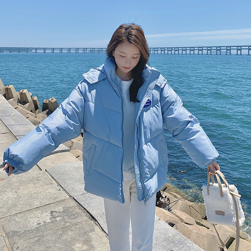 Модная пуховая хлопковая одежда для внешней торговли, женское Новое короткое зимнее элегантное толстое хлопковое пальто в Корейском стиле, свободная верхняя одежда с капюшоном