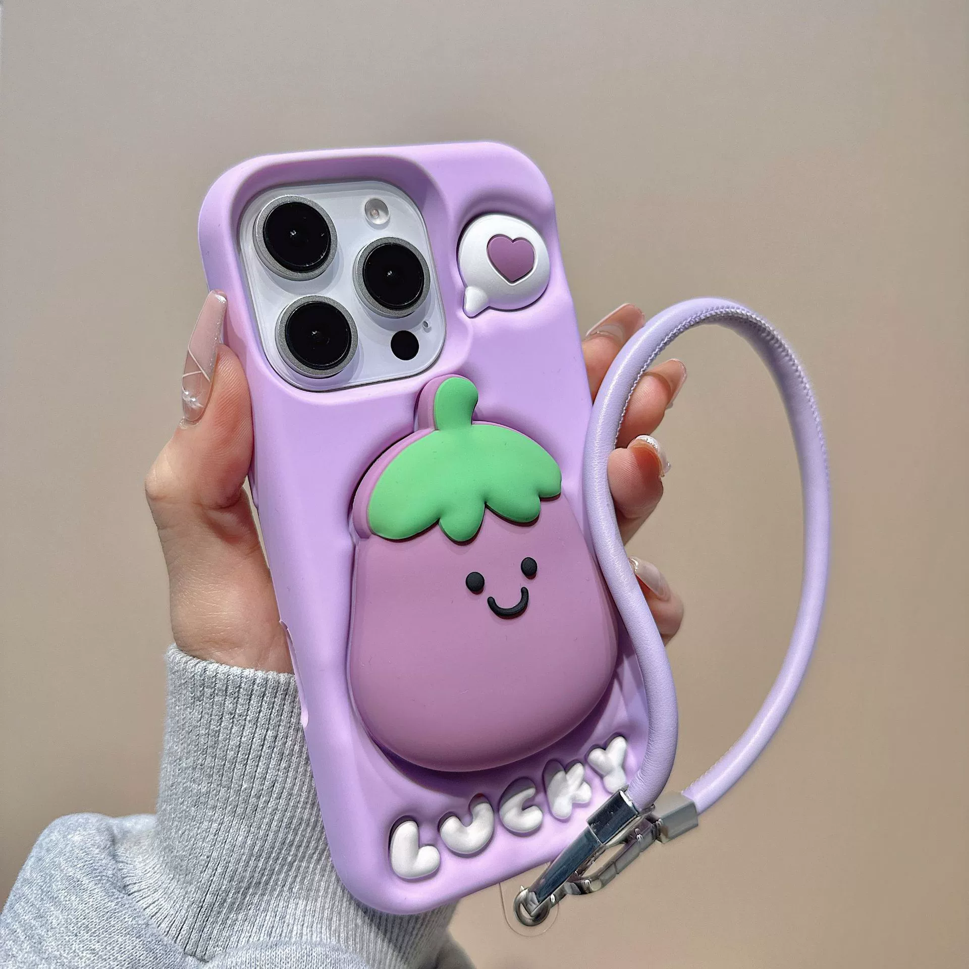 Apple, мультяшный объёмный трубчатый чехол, совместим с iPhone 16, чехол pro, 14, защита от падений