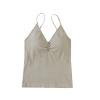 Autumn vest for leisure, underwear, V-neckline, lifting effect, for running