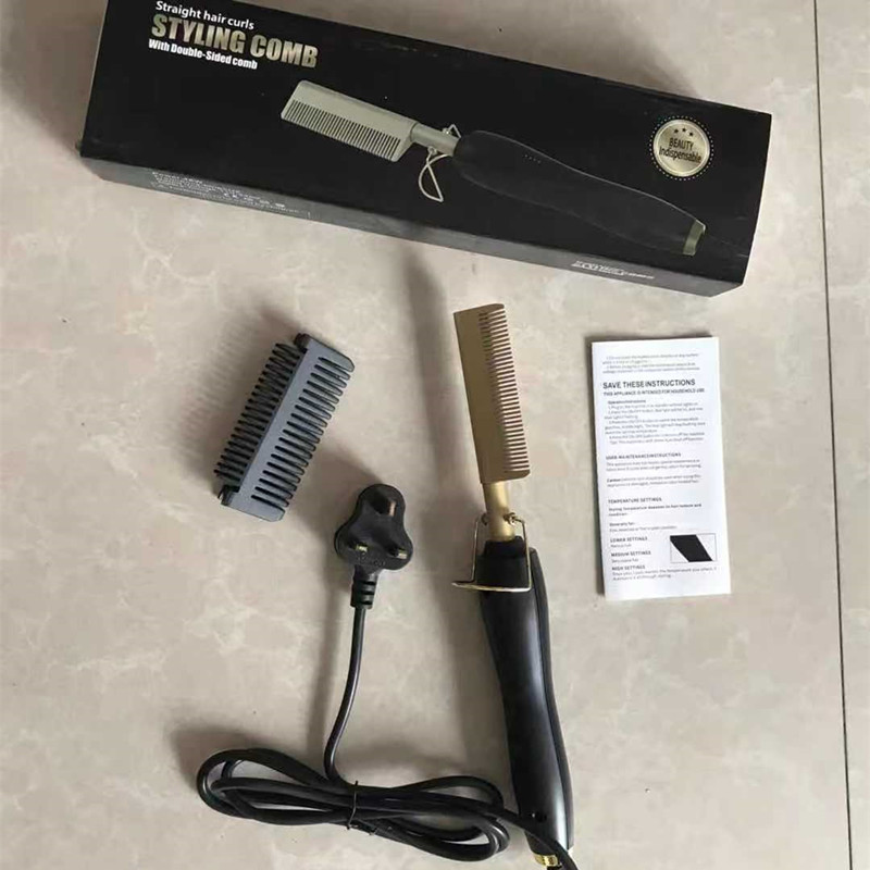 Dry and wet straight hair curly hair copper comb bangs straight hair comb cross-border urgent use electric curly hair comb hairdressing comb a generation of direct sales