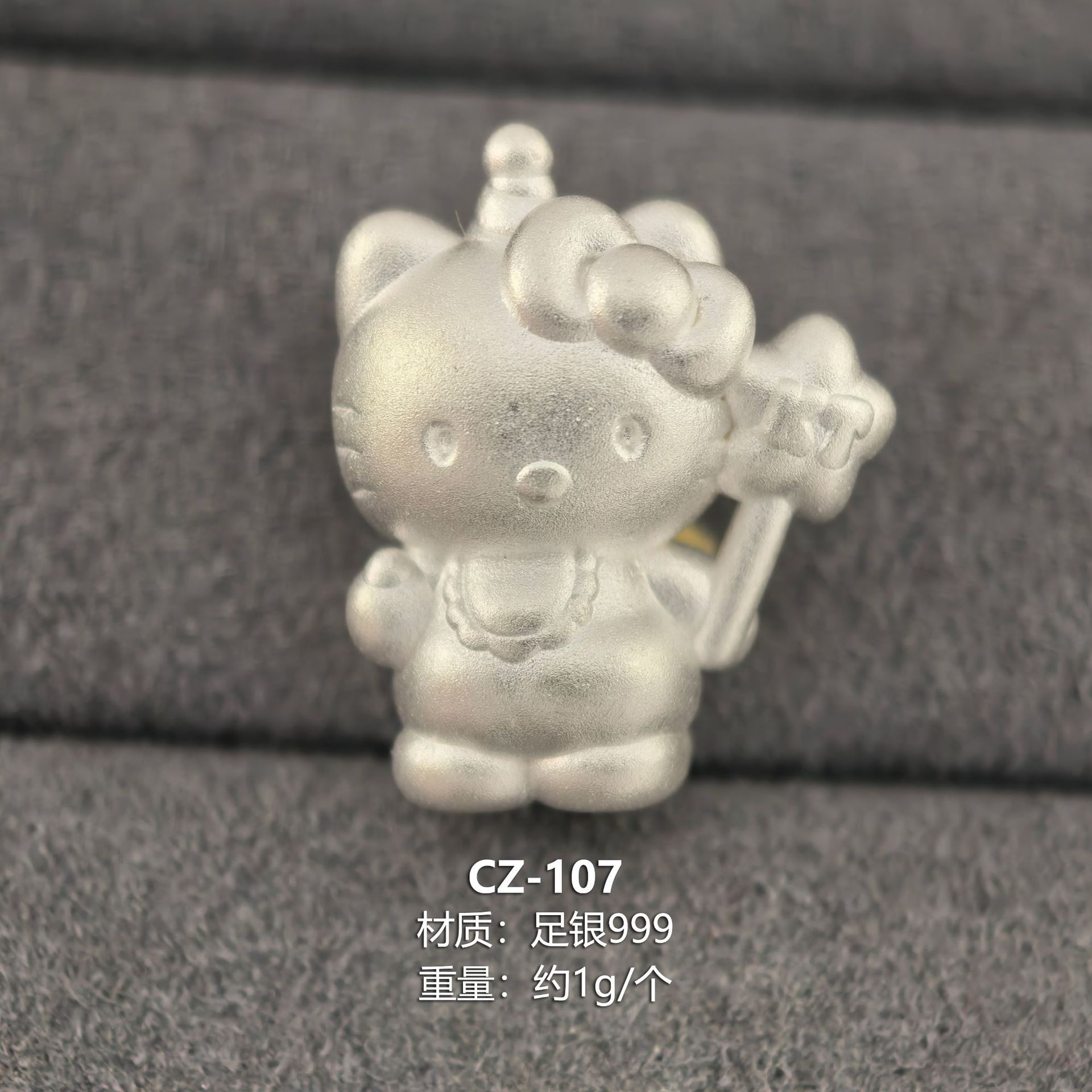 Pure Silver 999 Hello Kitty Fortune Beads My Melody Spacer Beads Handmade String DIY Jewelry Accessories Pure Silver Kt Cat Loose Beads