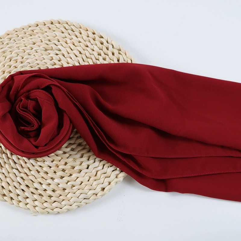 Шифоновый шарф (JJ SCARF) женский 70×180 см, 75D легкий длинный шарф с жемчужной фактурой