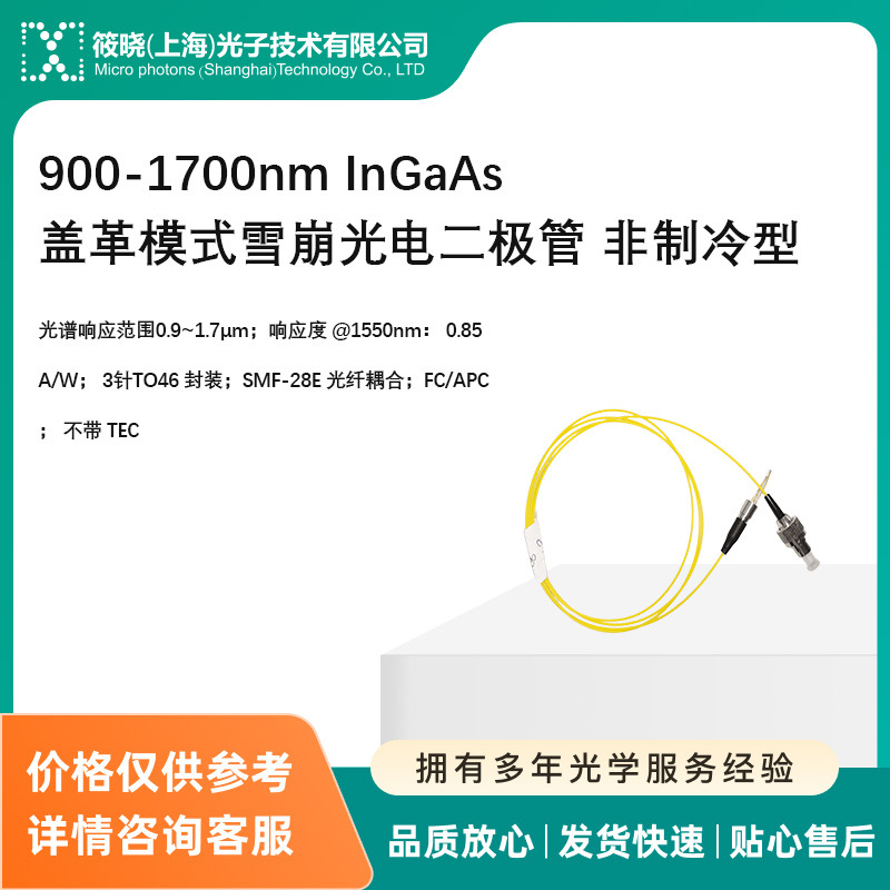 900-1700nm InGaAs盖革模式雪崩光电二极管 非制冷型