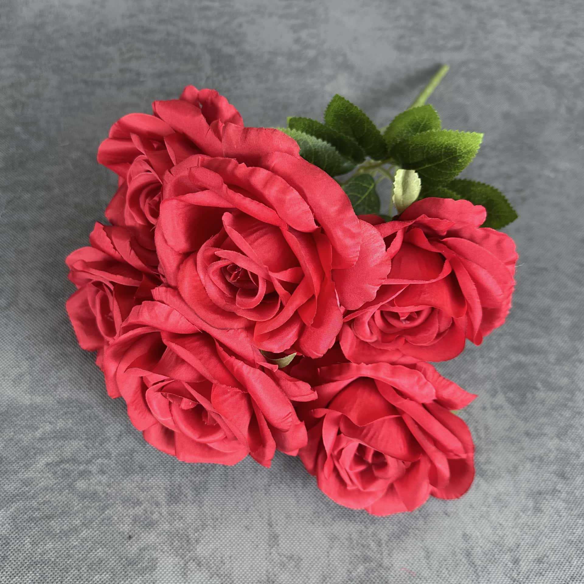 Flor simulada 7 mandos grandes rosas decoración de la escena de la boda decoración del hogar flor de seda hecha a mano decoración de flores falsas al por mayor