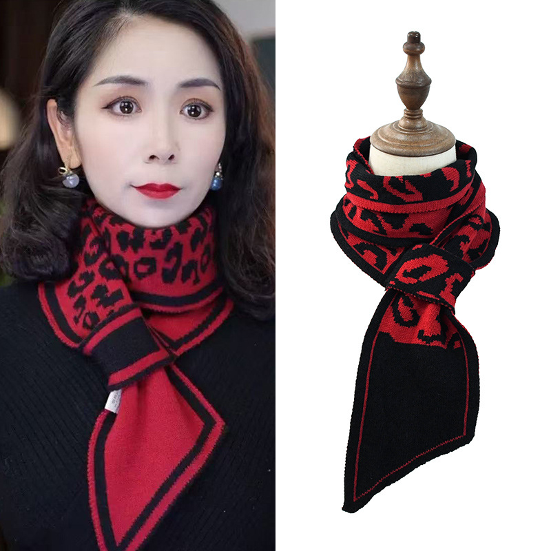 Invierno estilo coreano de protección de cuello caliente universal cuello cuadrado perezoso cruzado bufandas de punto bufandas de alta calidad damas