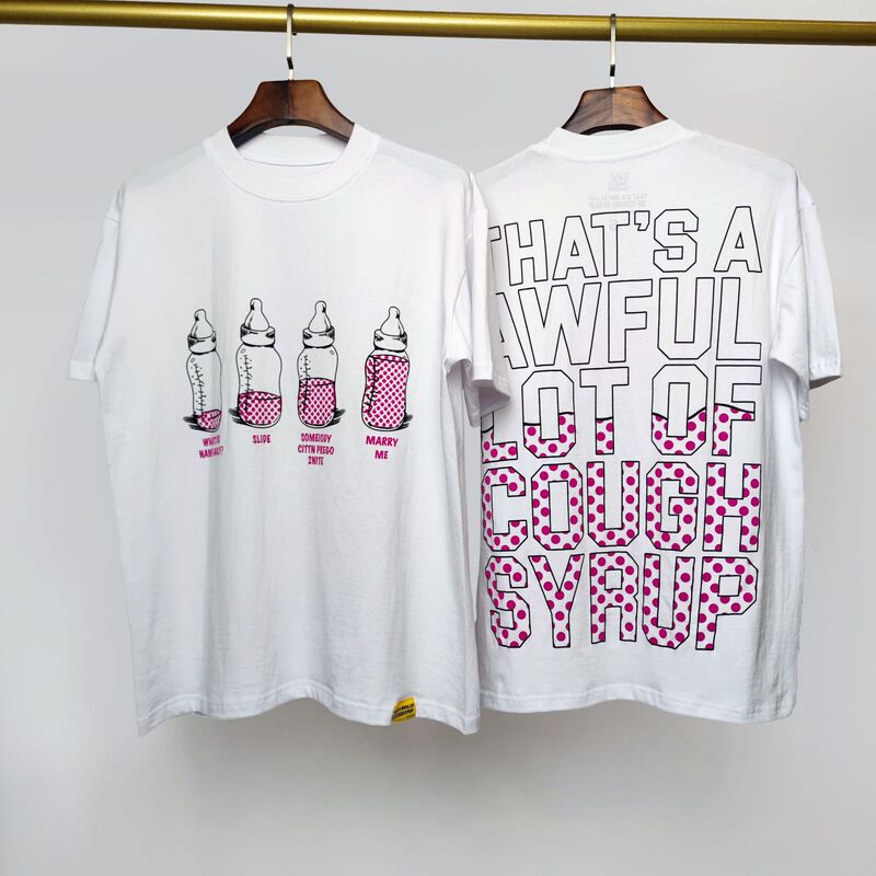 国境を越えた高品質THAT'S A AWFUL LOT OF COUGH SYRUP咳止めシロップ純綿Tシャツ|undefined