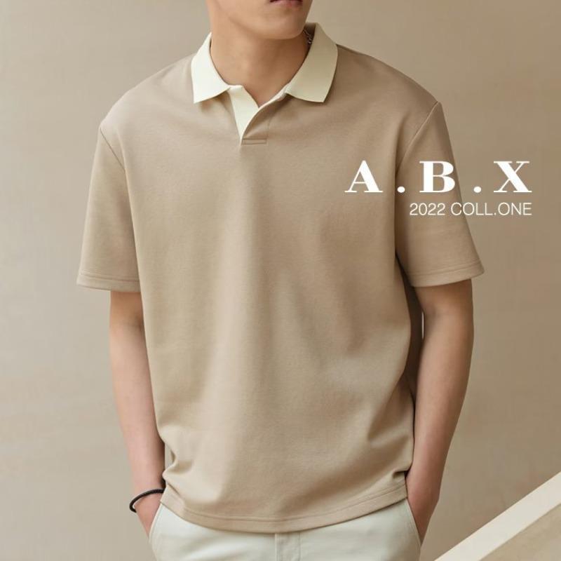 2023 verano manga corta Polo marca de moda de los Hombres estilo coreano suelta media manga de punto superior Ruan guapo solapa camiseta moda de los hombres