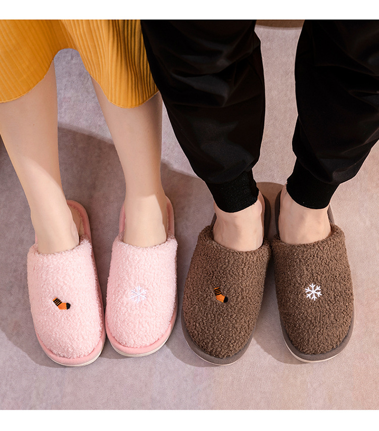 Nove pamučne papuče za jesen i zimu s debelim potplatom, neklizajuće plišane papuče za muškarce i žene, parove kod kuće_voghion.com