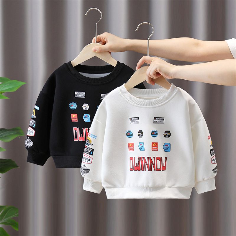 6104 Traje de otoño para niños 2025 nuevo suéter para niños guapos de dos piezas para bebés ropa deportiva coreana de moda