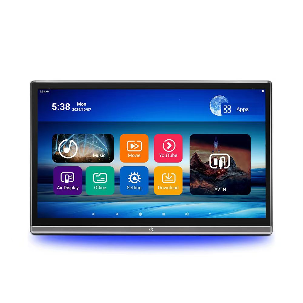 11.6 inch rear seat entertainment car IPS full touch 4K display Android headrest monitor wireless wifi