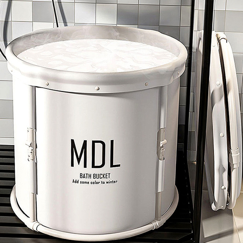 Folding Bath Bucket Adult Installation-free Automatic Heating One-second Quick Opening Household Bath Bucket Children's Large Bath Bucket
