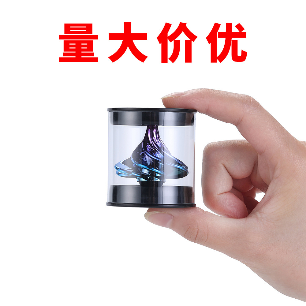 Yiwu toy pneumatic gyroscope decompression outlet toy bright color decompression gyroscope wind-blown decompression device gyroscope wholesale