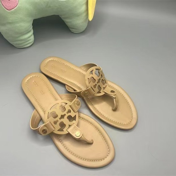 2024 nuevo tipo de zapatillas TB casuales con suela plana para mujeres de verano, zapatos de playa antideslizantes con suela gruesa