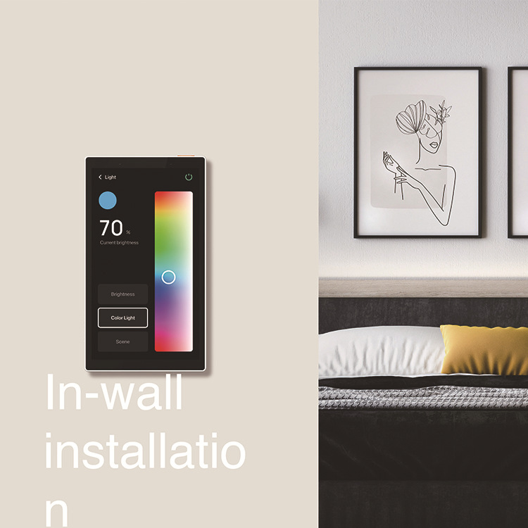 涂鸦智能家居wifi智能中控屏5寸Linux系统内置zigbee网关无线控制