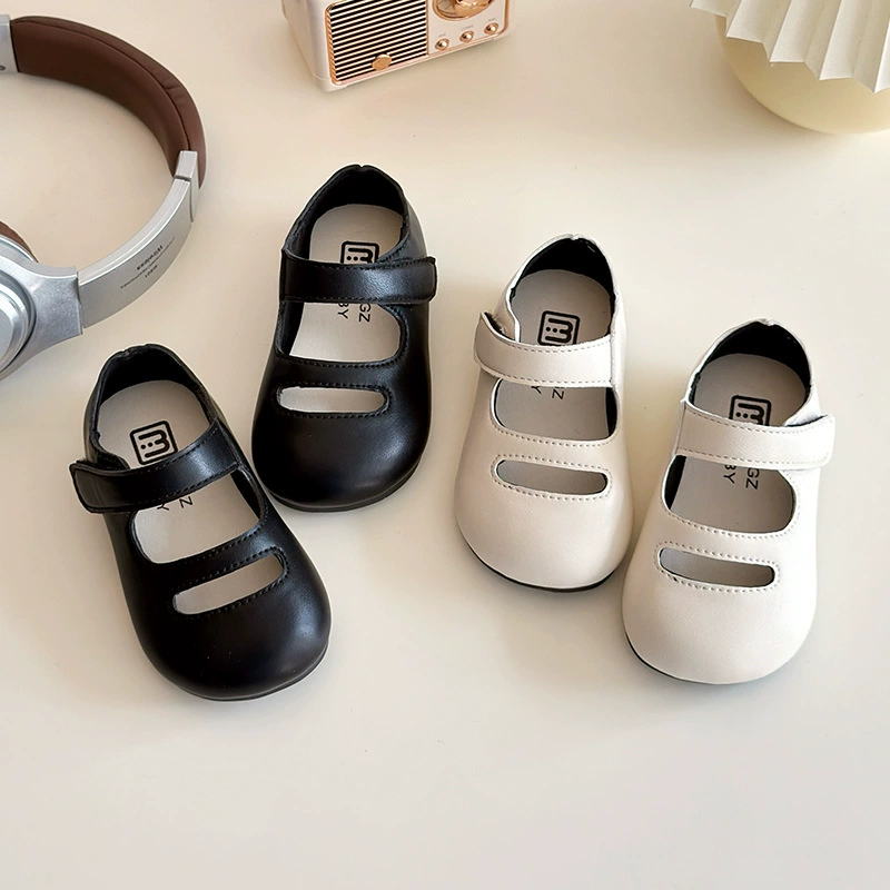 Обувь принцессы для девочек 2025 весна и осень новый стиль иностранные кожаные туфли для девочек