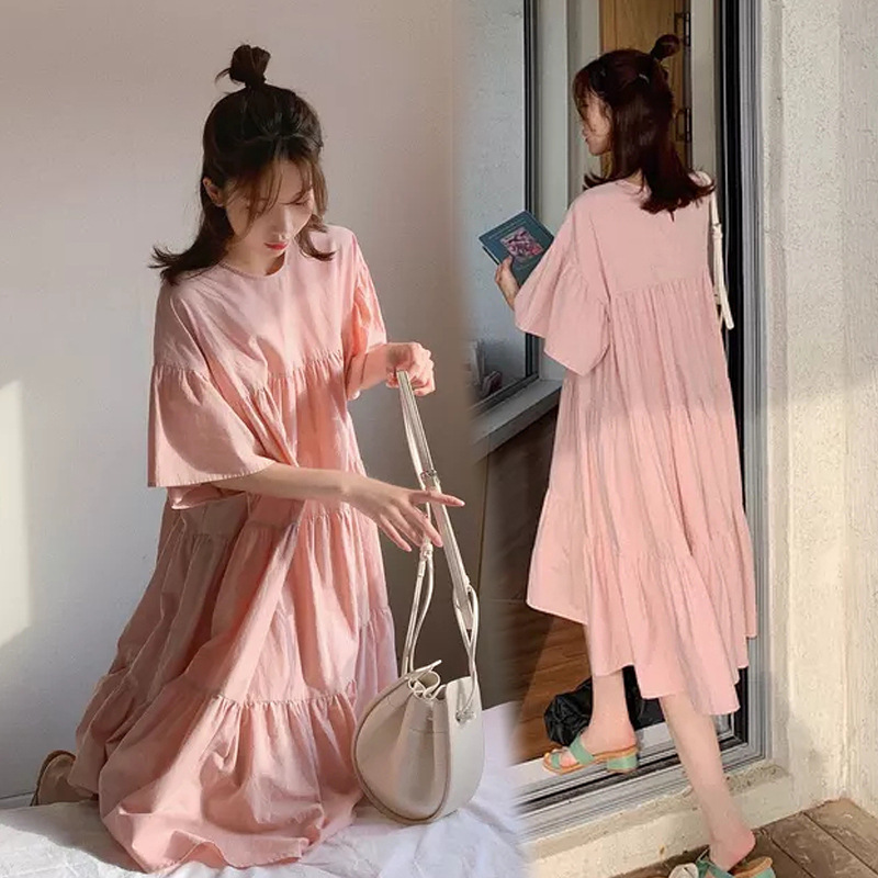 Maternity Dress Summer Dress Summer Long Skirt Korean Style European and American Style Summer Hot Mom Fashion plus size Maternity Dress dress Women