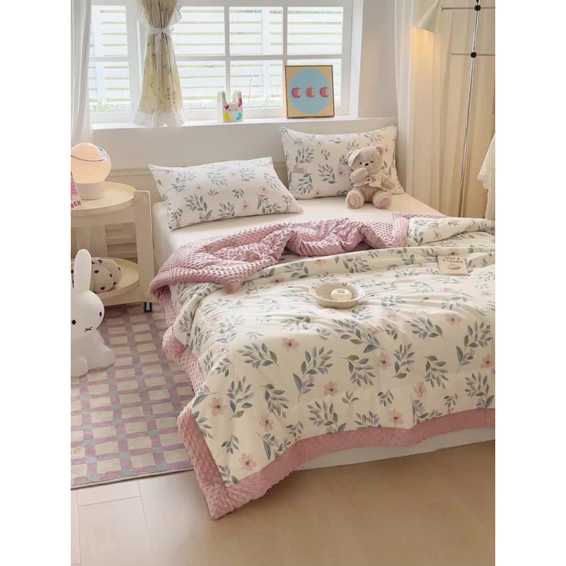 2025新款A类全棉纯棉豆豆绒大豆被冬被春秋被儿童被被子被芯绗缝