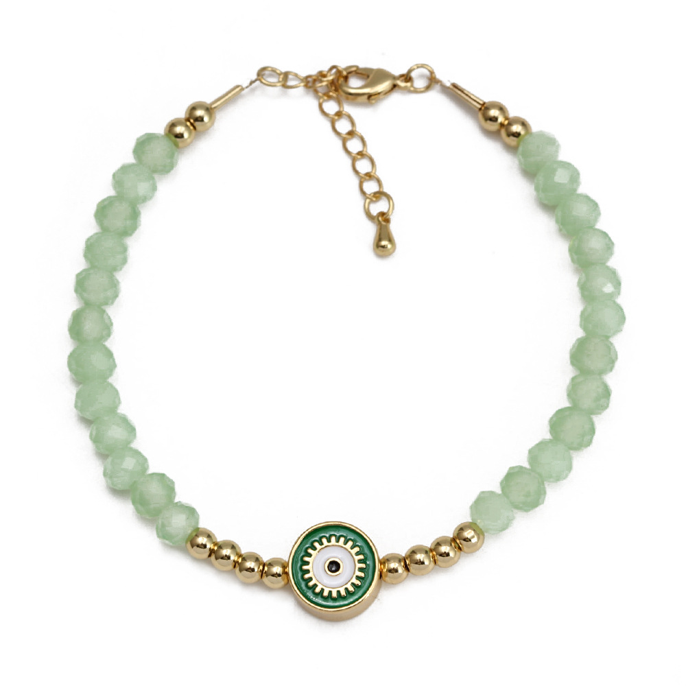 Cartoon Style Eye Copper Enamel Bracelets 1 Piece