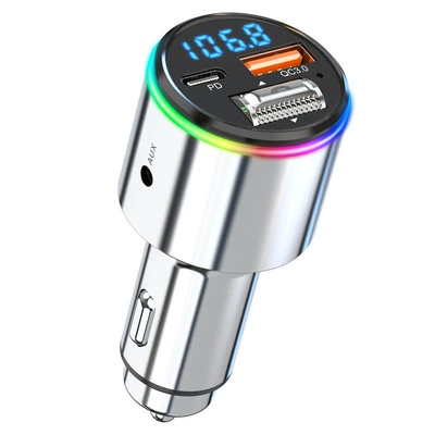 Yeni BC88 Avtomobil Şarj Cihazı Bluetooth FM Transmitter Rəqəmsal Ekran İkili Sürətli Şarj