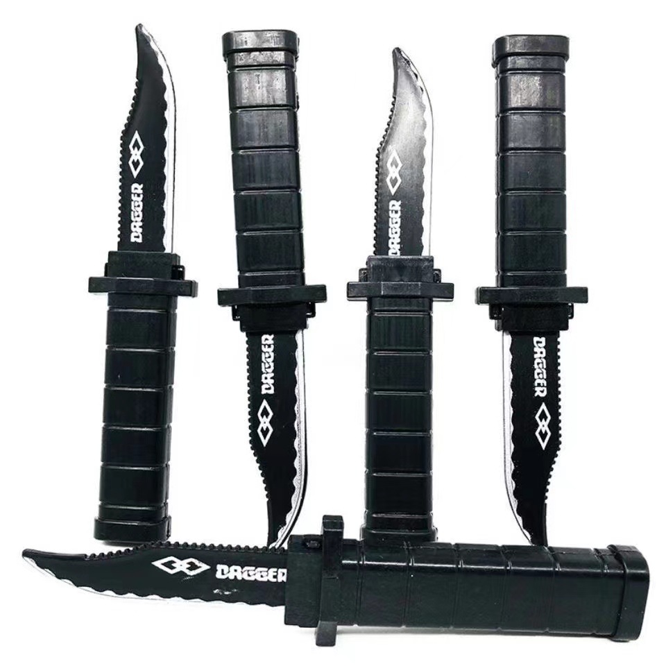 Niños niño regalo juguete primavera cuchillo telescópico cuchillo de plástico truco rendimiento daga parodia cuchillo falso Accesorios