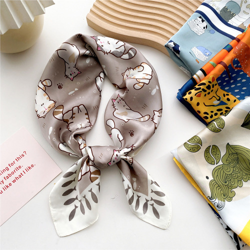 70 small square scarf silk scarf for women in spring, autumn and summer thin Korean style versatile decorative suit shirt temperament small scarf