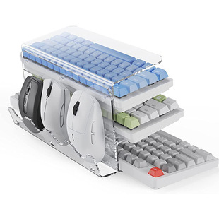 New Transparent 3-Layer Acrylic Keyboard and Mouse Stand Desktop Tray Heightening Tilt Computer Keyboard Tray Bracket
