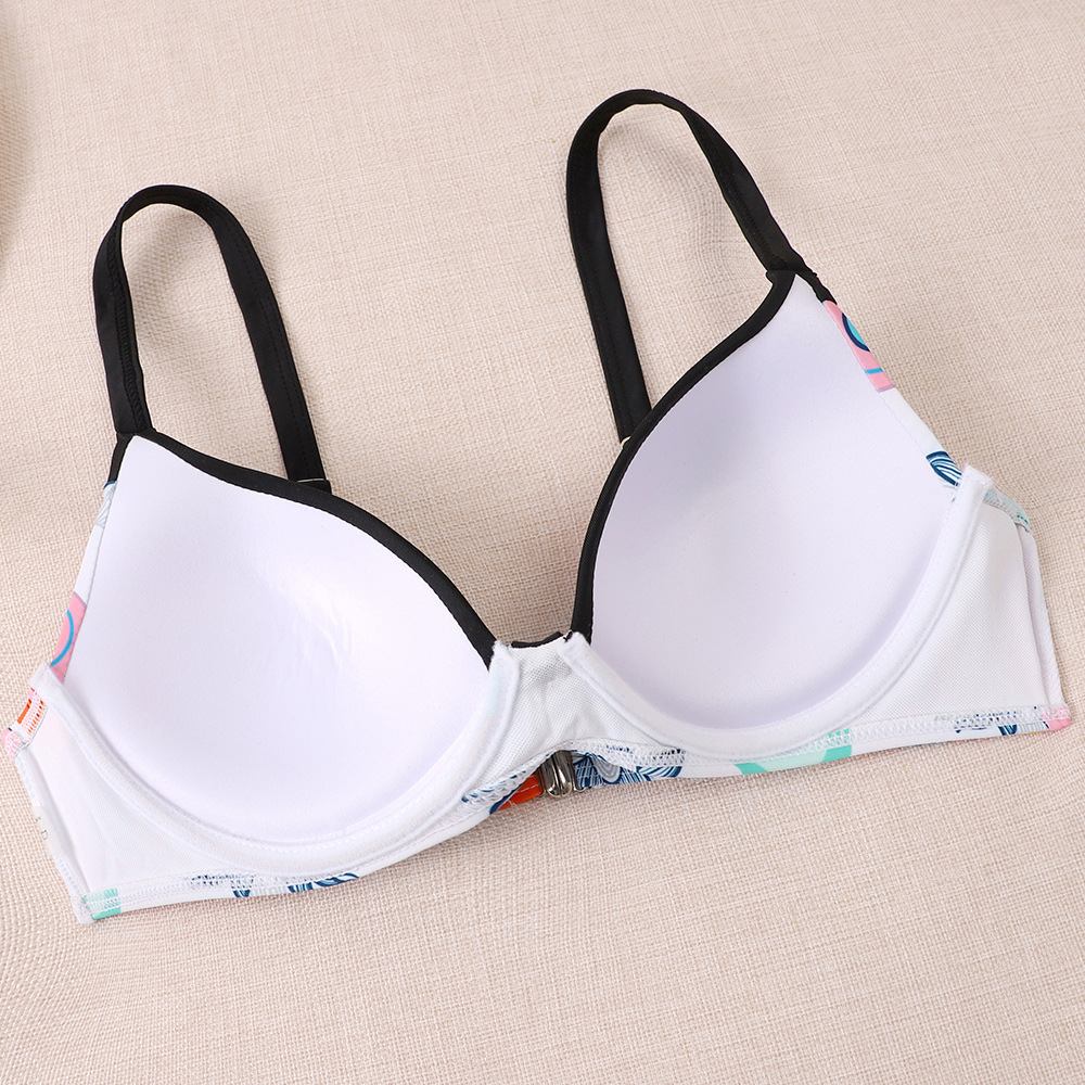 2022 New Sexy Color Geometric Printed Split Bikini Swimsuit display picture 5