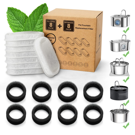 Amazon's Hottest Pet Water Fountain Filter Element, Runway Water Dispenser Filter Element, Cat Water Feeder Filter Element, Cat Supplies