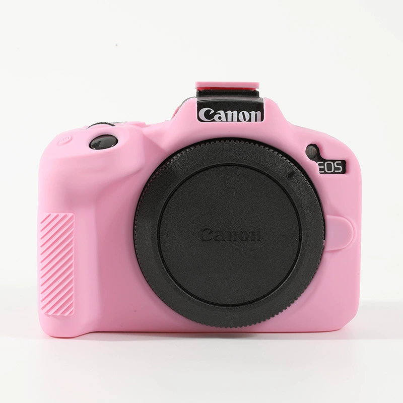 Силиконовый защитный чехол (Canon R50) — глянцевый резиновый чехол, лёгкий 22×13×1 см