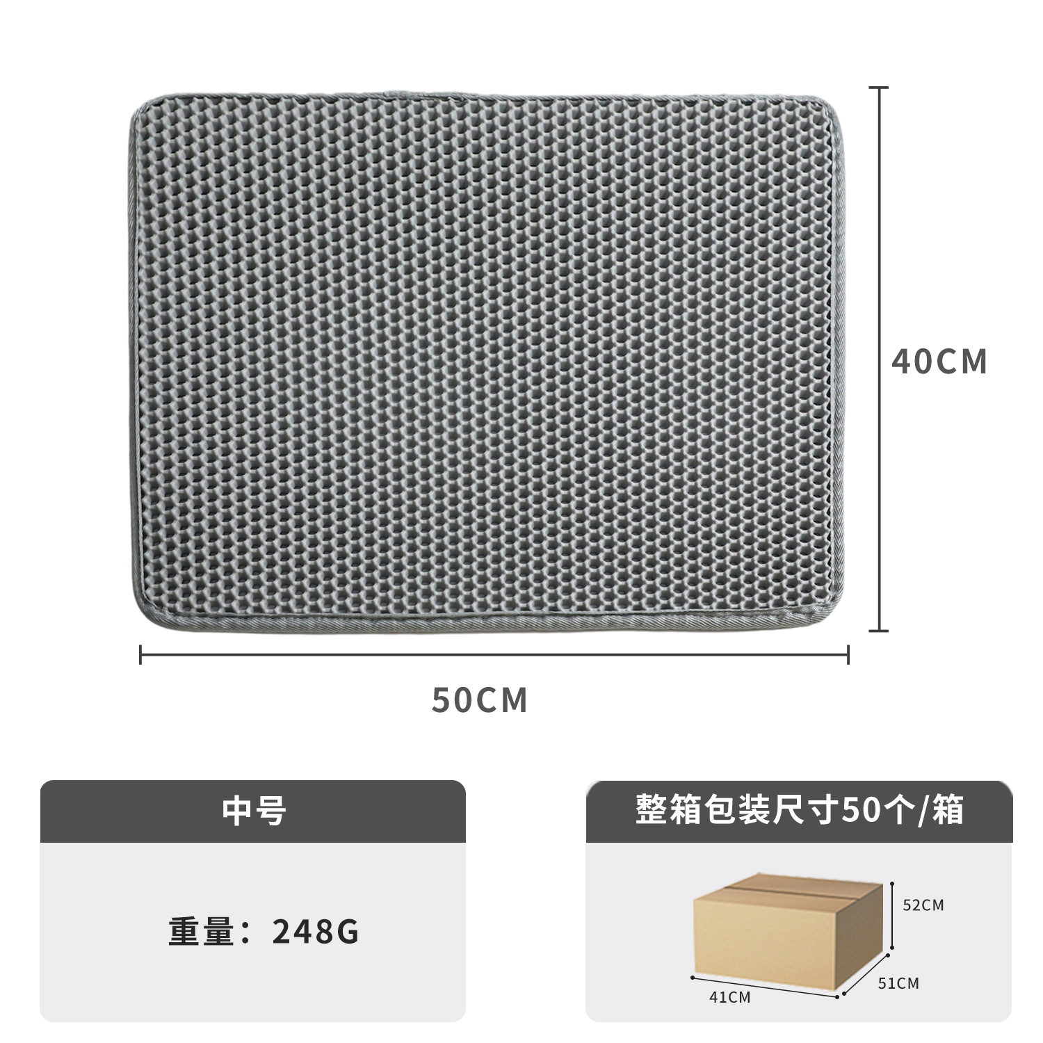 Cojín de arena para gatos de doble capa de arena para gatos de gran tamaño, cojín de filtro de arena para gatos de doble capa anti-sucio anti-splash, cojín de mascotas lavables al por mayor