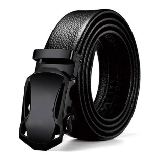 Factory wholesale black sports car automatic buckle men's belt business casual men's double card slot belt waist in stock