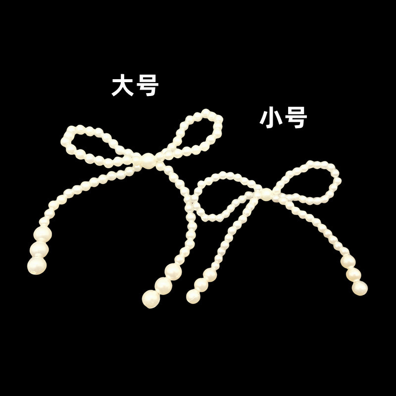 Pearl bow baking ornaments net red goddess cake decorative shoes buckle shoes jewelry chain dessert table wholesale