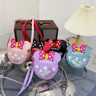 New Children's Crossbody Bag Cross-Border Cute Little Girl Bag Fashionable Mini Round Bag Baby Shoulder Coin Purse