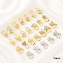 18k�����ɫ���r��΢��ʯ��ͨ��β���B�ӿ�diy��������