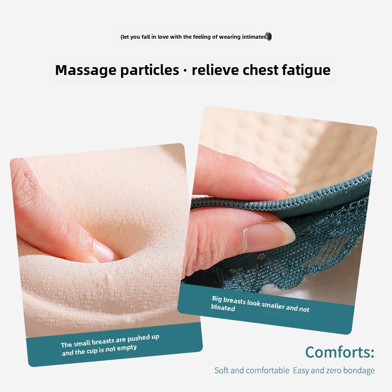 Große Größen Unterwäsche Damen Dünner Push-Up Verstellbarer Brustverschluss für dicke Mädchen Kleine Größe Mädchen Latex Spitzen-BH_voghion.com
