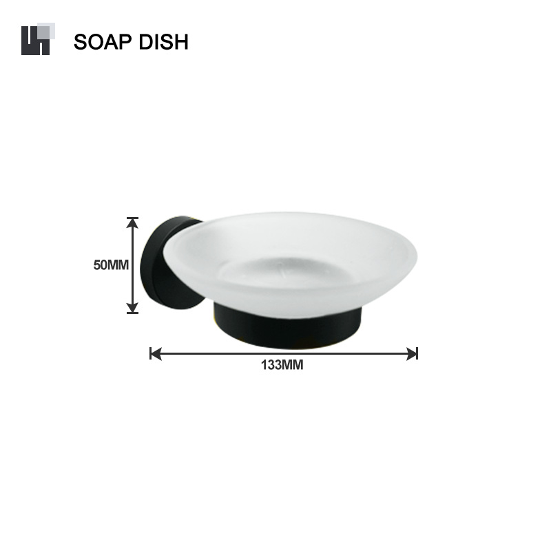 Toallero de baño de acero inoxidable negro mate transfronterizo Toalla de toalla Soporte de toalla de papel Gancho de ropa Baño de hotel Colgante de sala de moleteado de latón