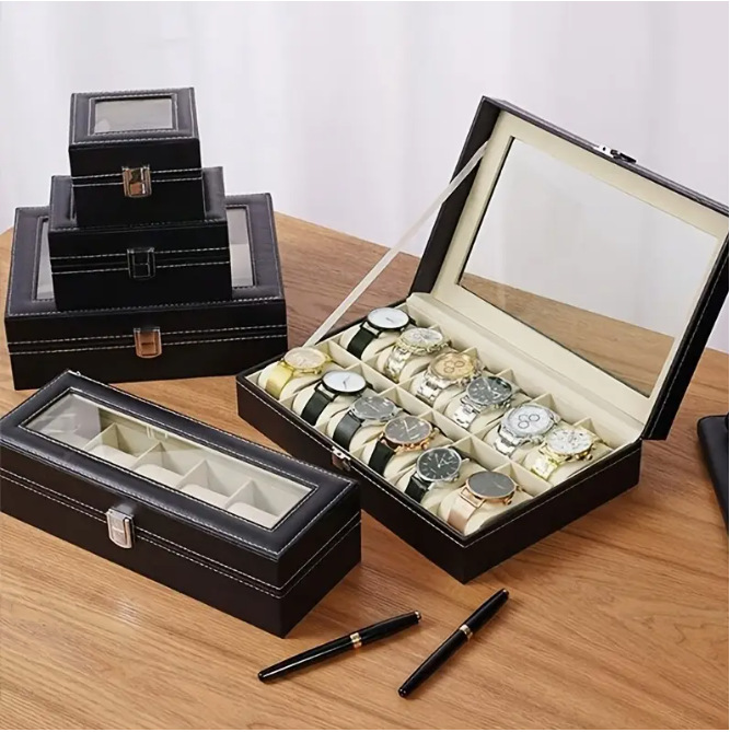 高档皮质手表收纳盒腕表展示盒可拆卸手表箱手表饰品手链一体盒子